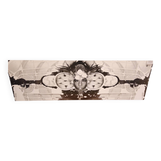 Large black and white artworks / photo collage (160x50) eyes