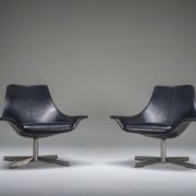 Set of leather armchairs by Rodolfo Dordoni for Matteo Grassi, 1990s