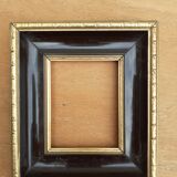 Lot of 3 old gilded and black frames