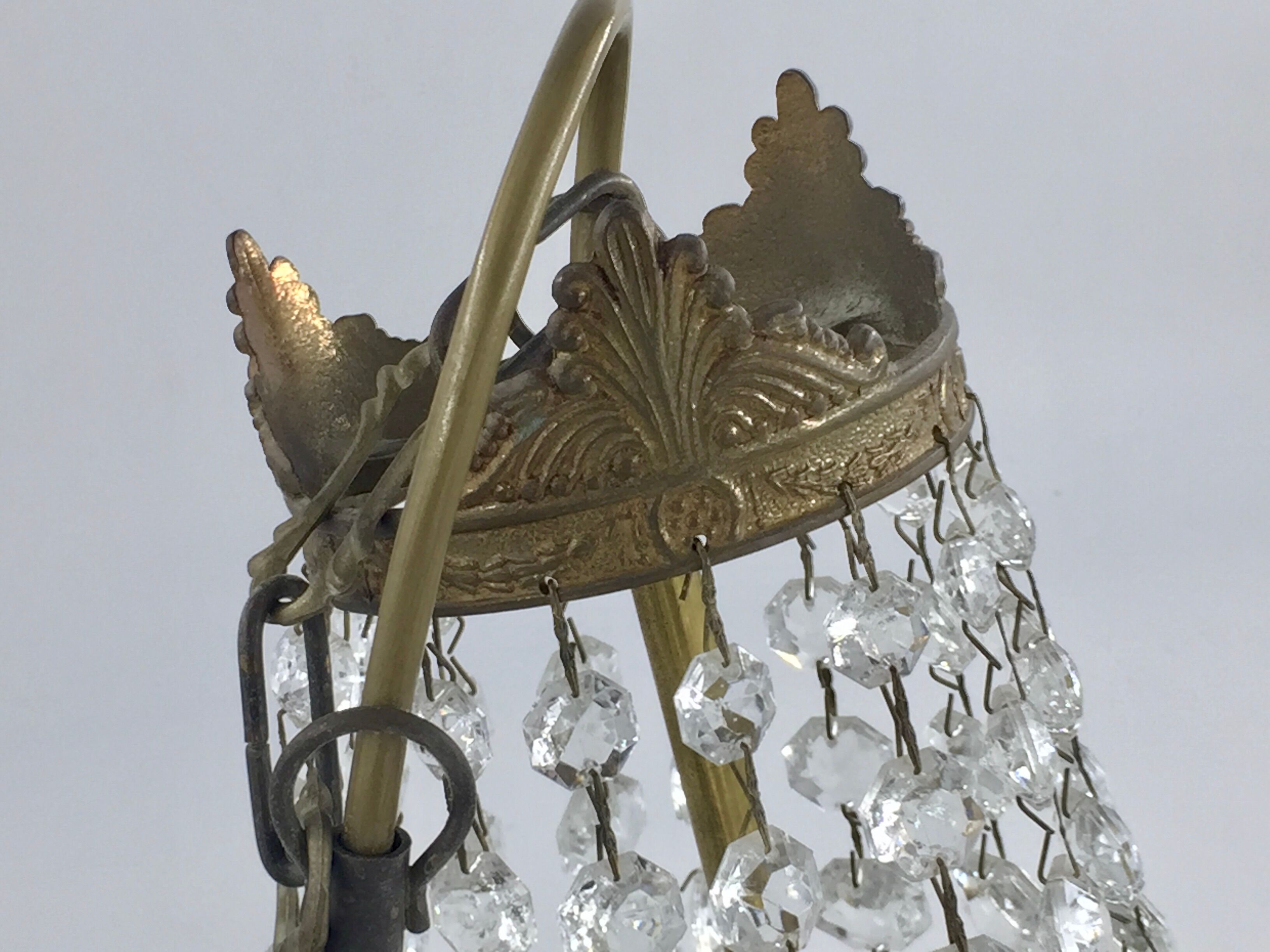 Balloon chandelier Empire style with Pampilles