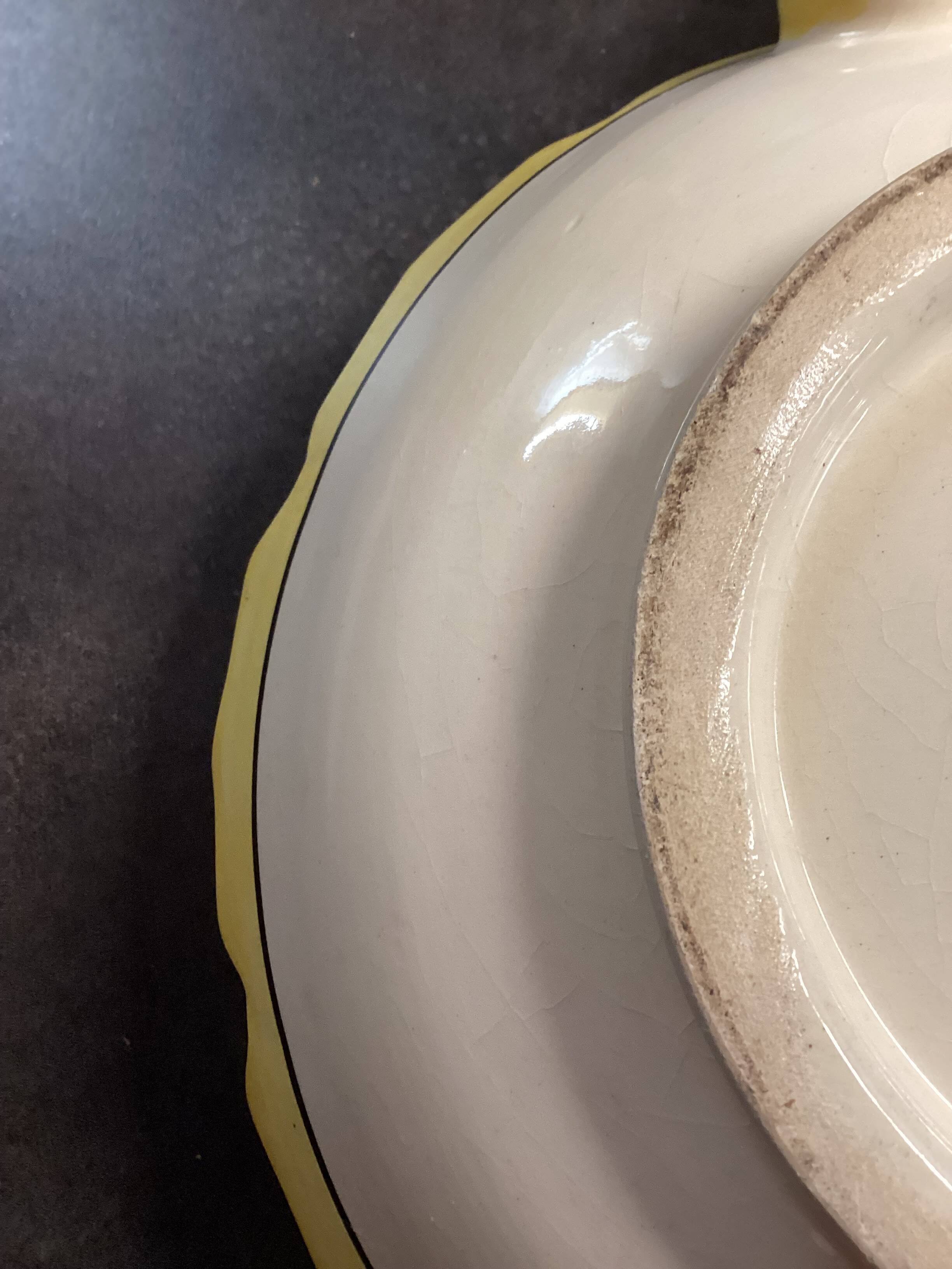 Vintage Henriot Quimper Large, Handled Fruit Bowl