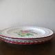 Kg luneville "réverbère" 2 pierced flat plates earthenware flowers ø 25 cm