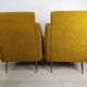 Fauteuils en velours moutarde, 1960
