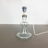 Pied de lampe de table en verre clair moderne danois par HOLMEGAARD, Danemark années 1970