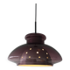 Doria Leuchten Germany Mid Century hanging lamp purple glass space age, 197