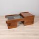 Vintage 70s wooden living room bar table Italian design