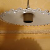 White corole glass pendant light 1940