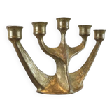 Brass brutalist candlestick from Horst Dalbeck