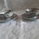Limoges porcelain tea cups Bernardaud çadon 1920