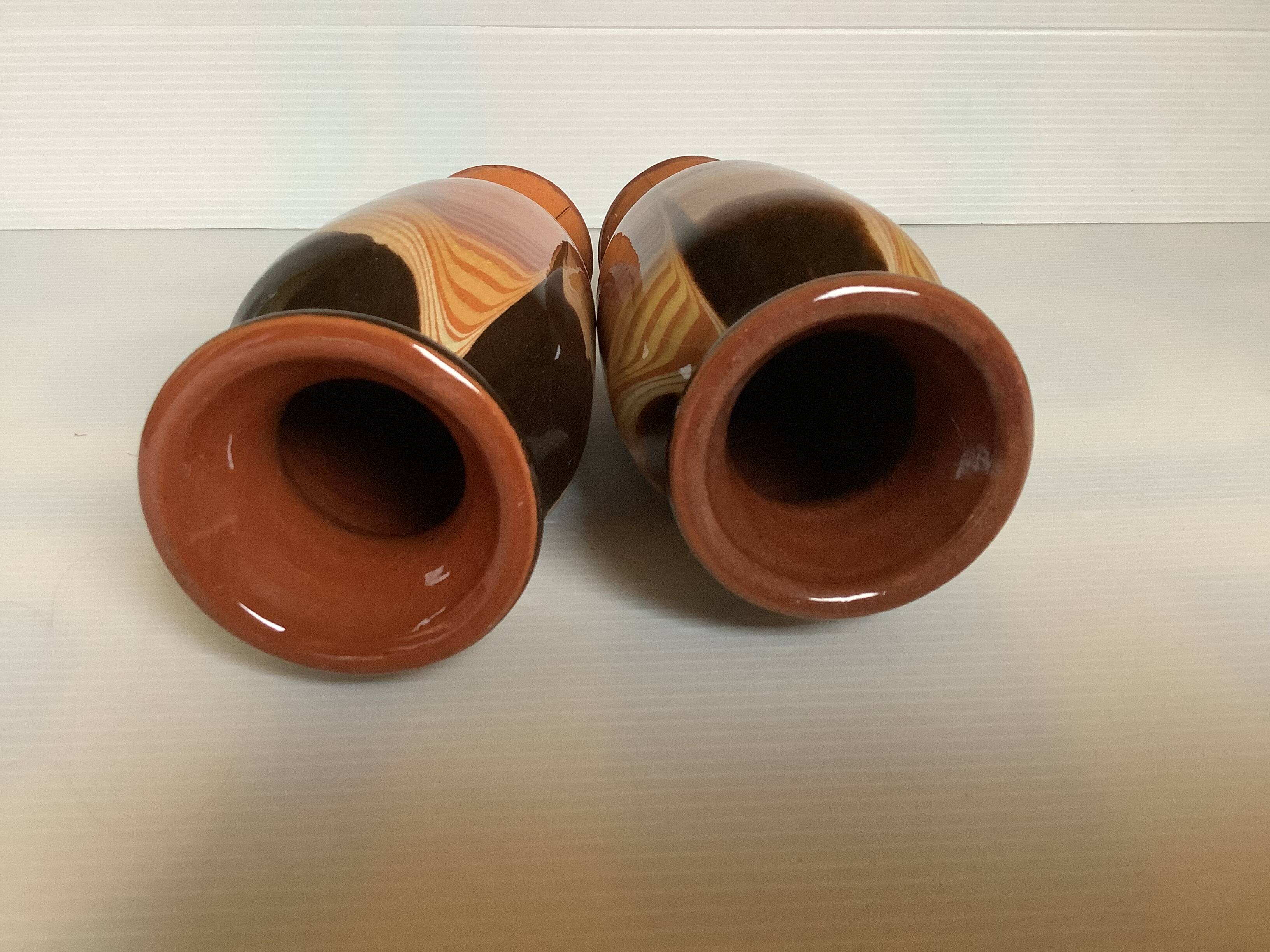 Paire de vases céramique émaillée
