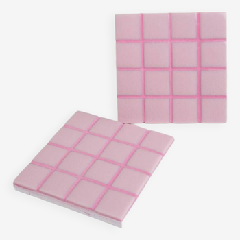 Pink tiled coaster