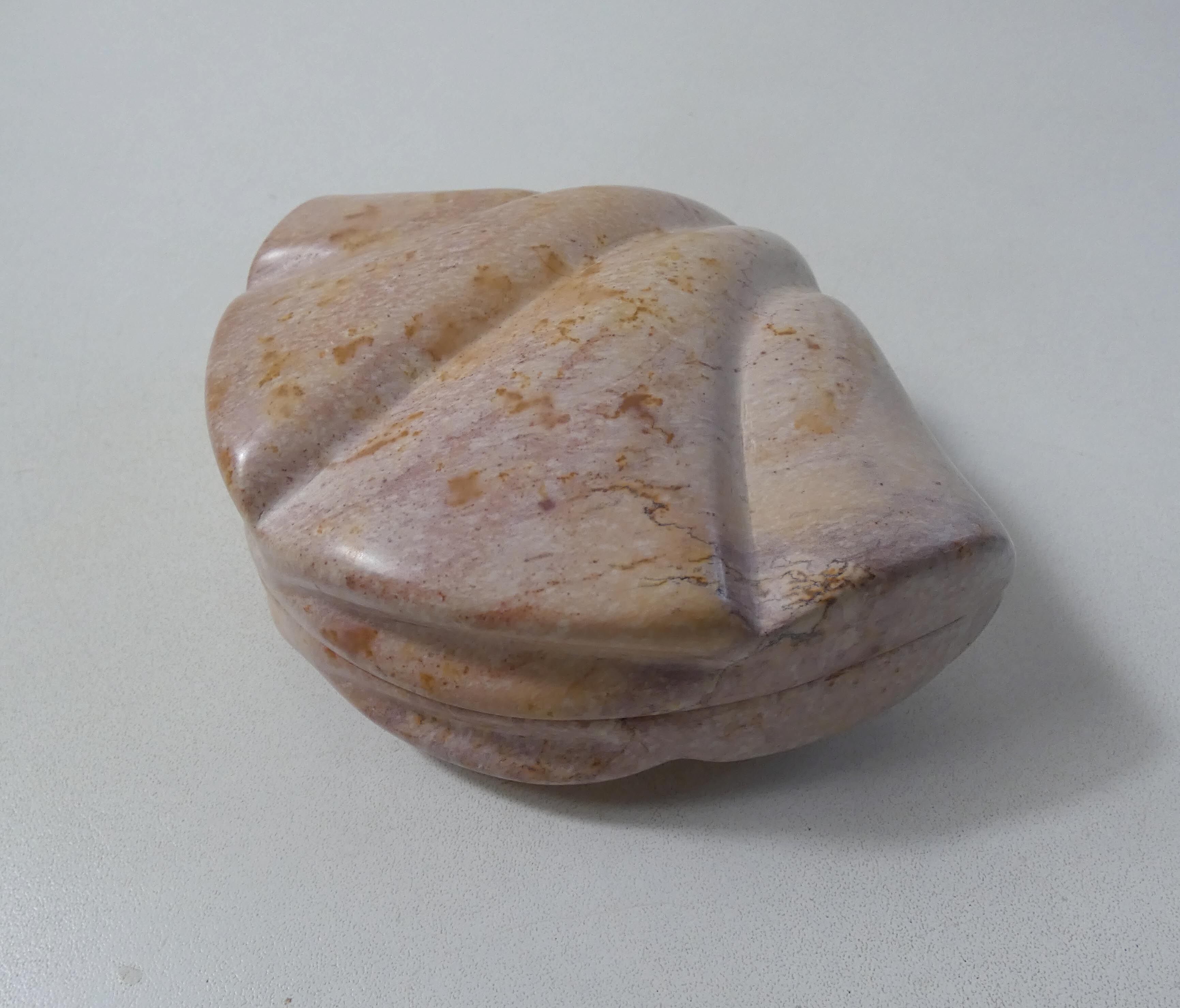 shell-shaped soapstone box