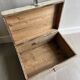 Old patinated wooden chest