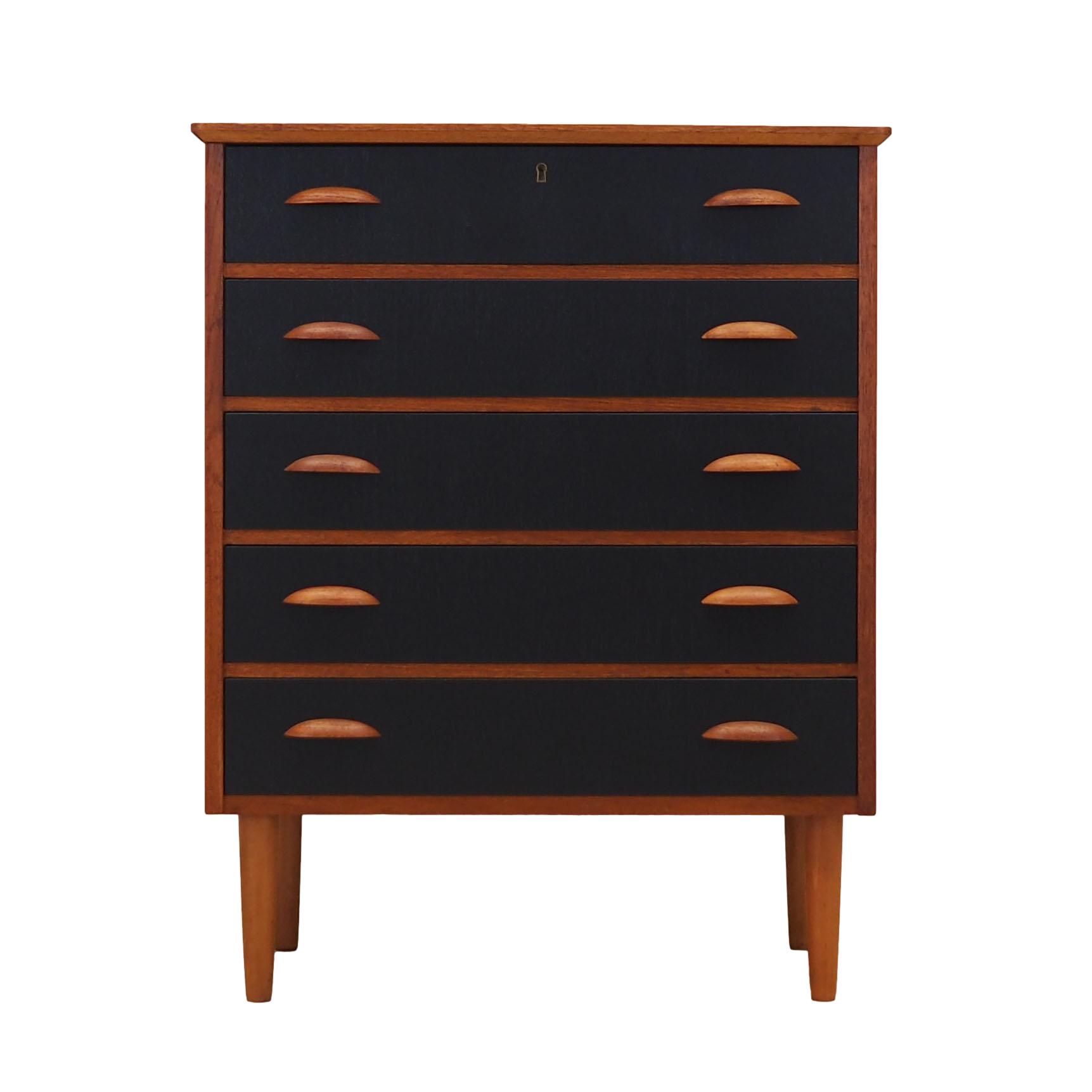 Teak chest of drawers, Danish design, 1970s, production: Denmark