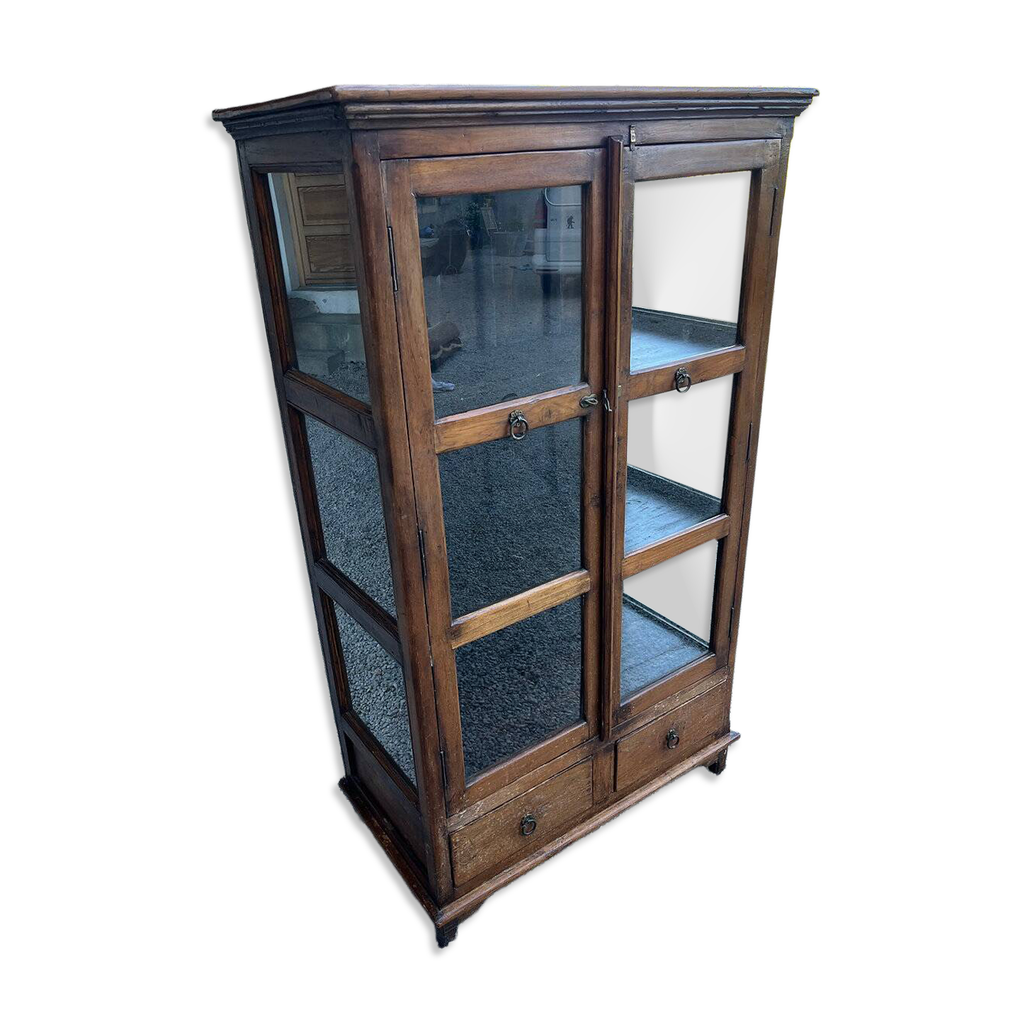 Vitrine en chêne, XIXème
