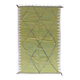 Lime green Kilim rug - 307 x 196 cm
