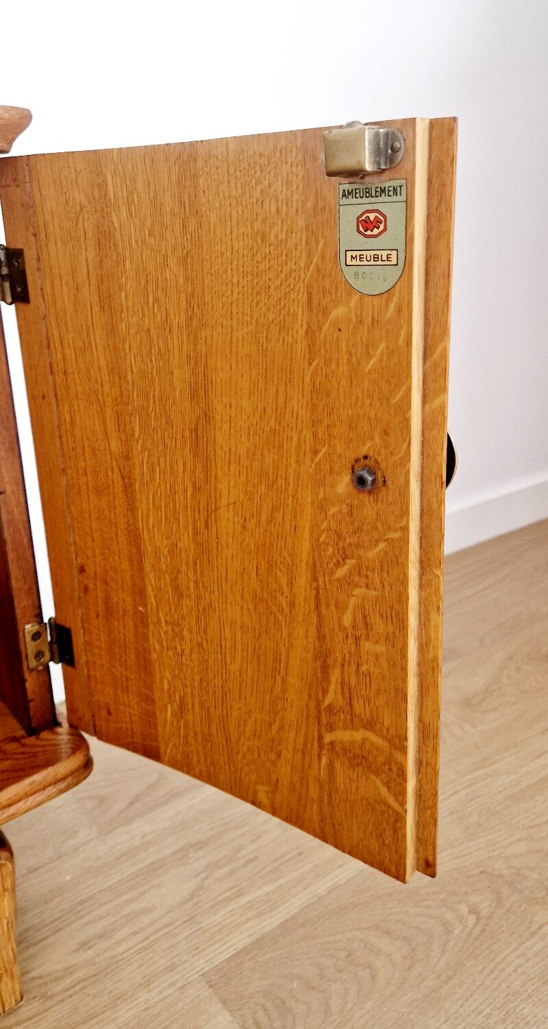 Low sideboard 2 doors art deco oak