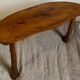 Brutalist mountain-style wooden bench stool