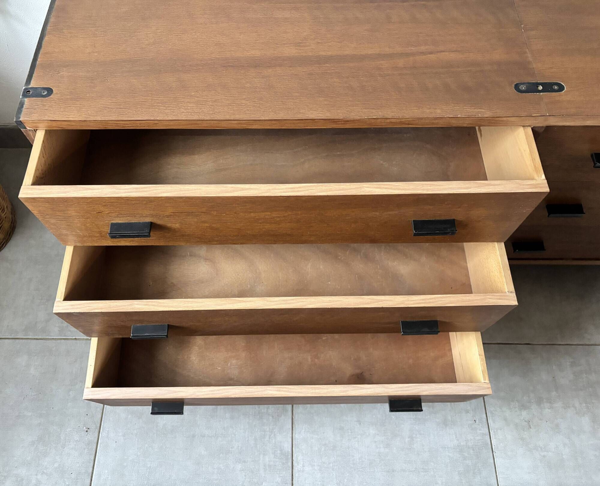 Vintage Scandinavian teak sideboard – 6 drawers – 1960s