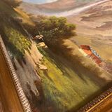 HSP painting "Animated mountain landscape" signed G. Munsch 1875
