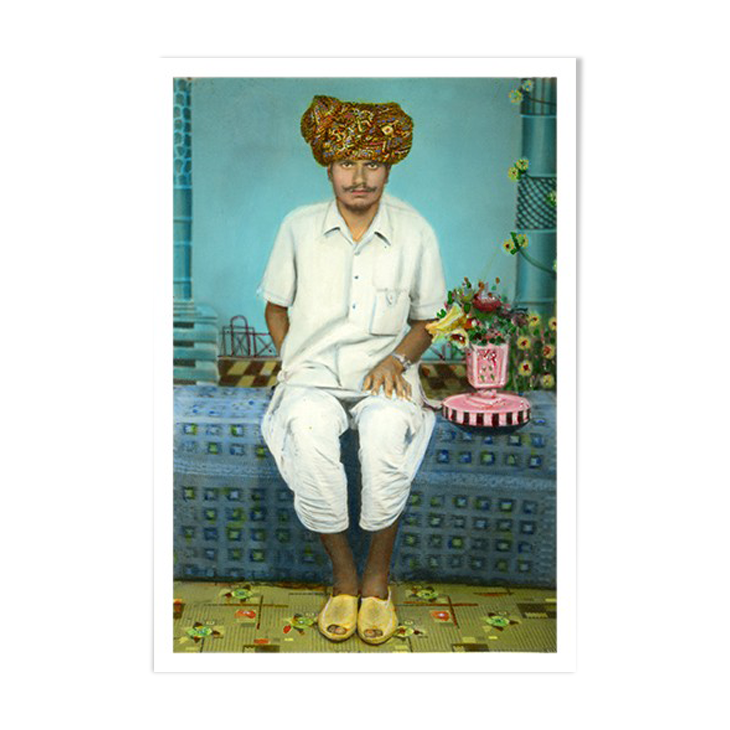 Kiran, hand-painted photography, Rajasthan 1960s