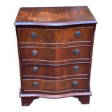 English chest of drawers in dark wood with 4 drawers, 70cm