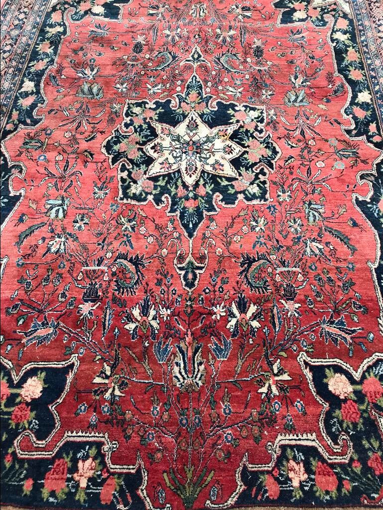Old Persian Bidjar rug hand made wool 183 X 268 cm