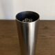 Space Age 1970s brushed steel flower vase