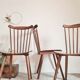 3 wooden trio bistro chairs No. 740 Baumann