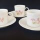 Set of five coffee cups and saucers, Limoges, Goumot Labesse
