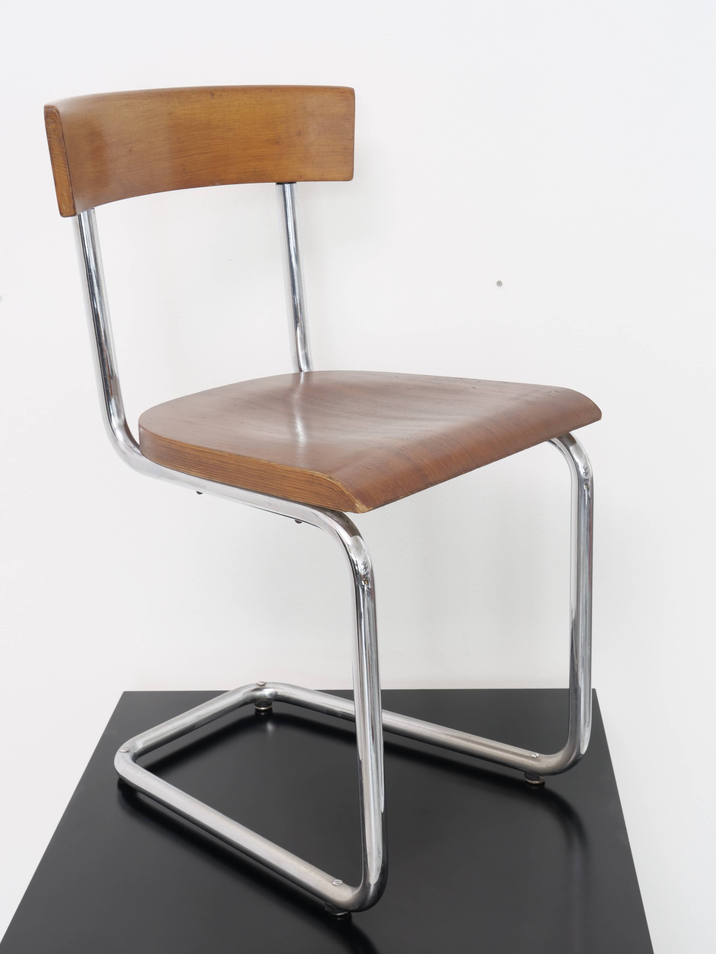 Bauhaus tubular design chairs, pair