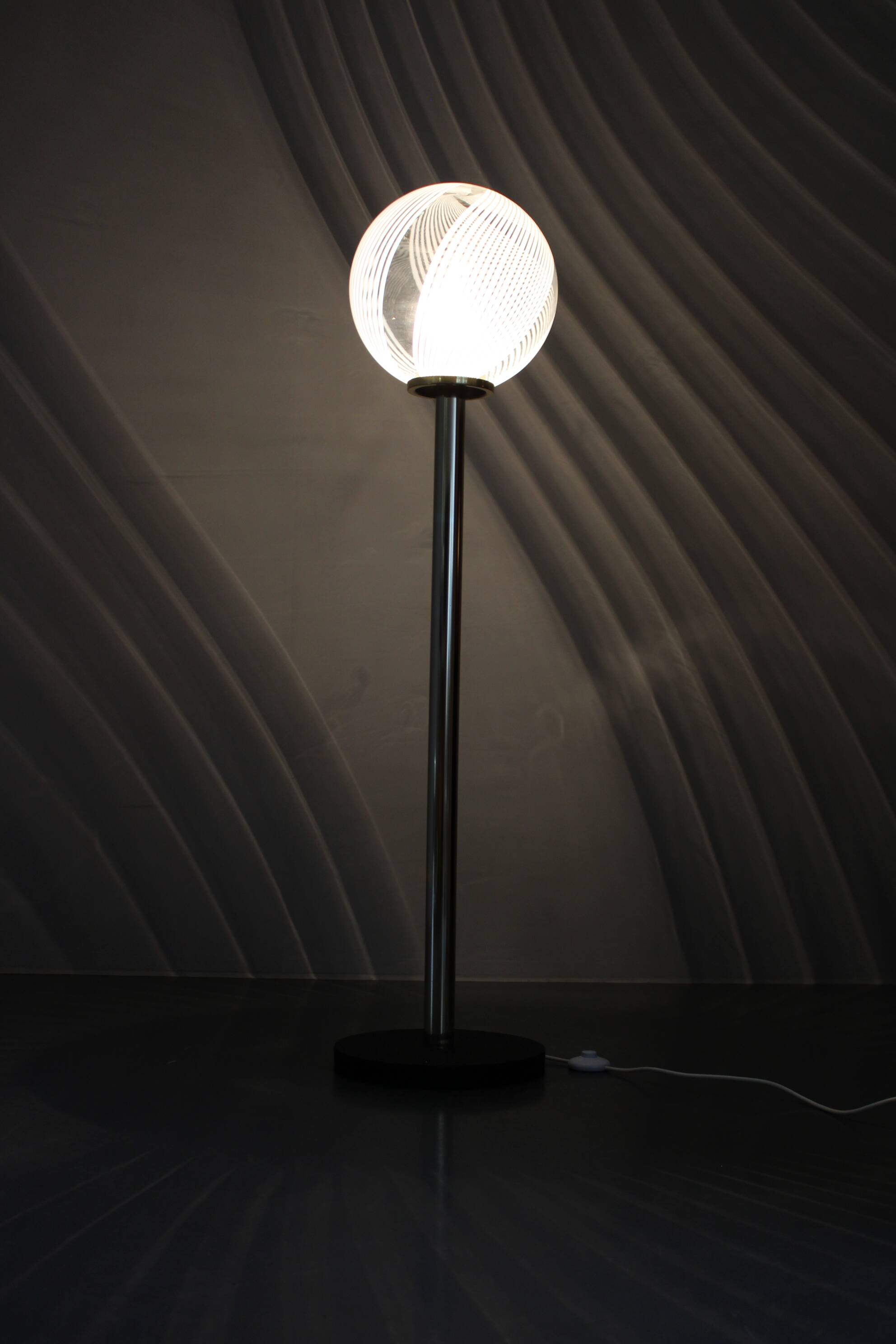 1970s Italian Glass Floor Lamp