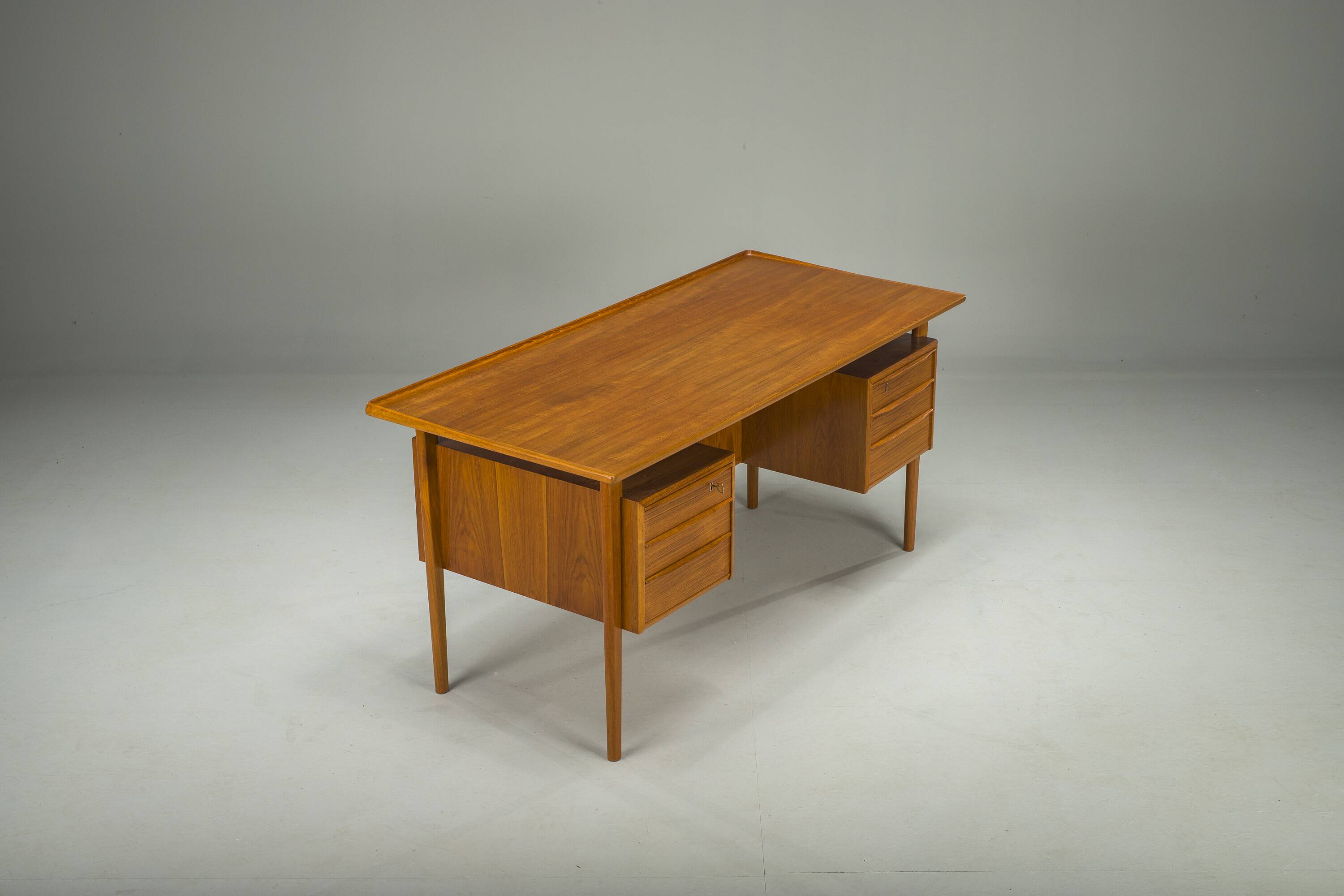 Danish Teak Desk by Peter Lovig Nielsen for Hedensted Mobelfabrik, 1964