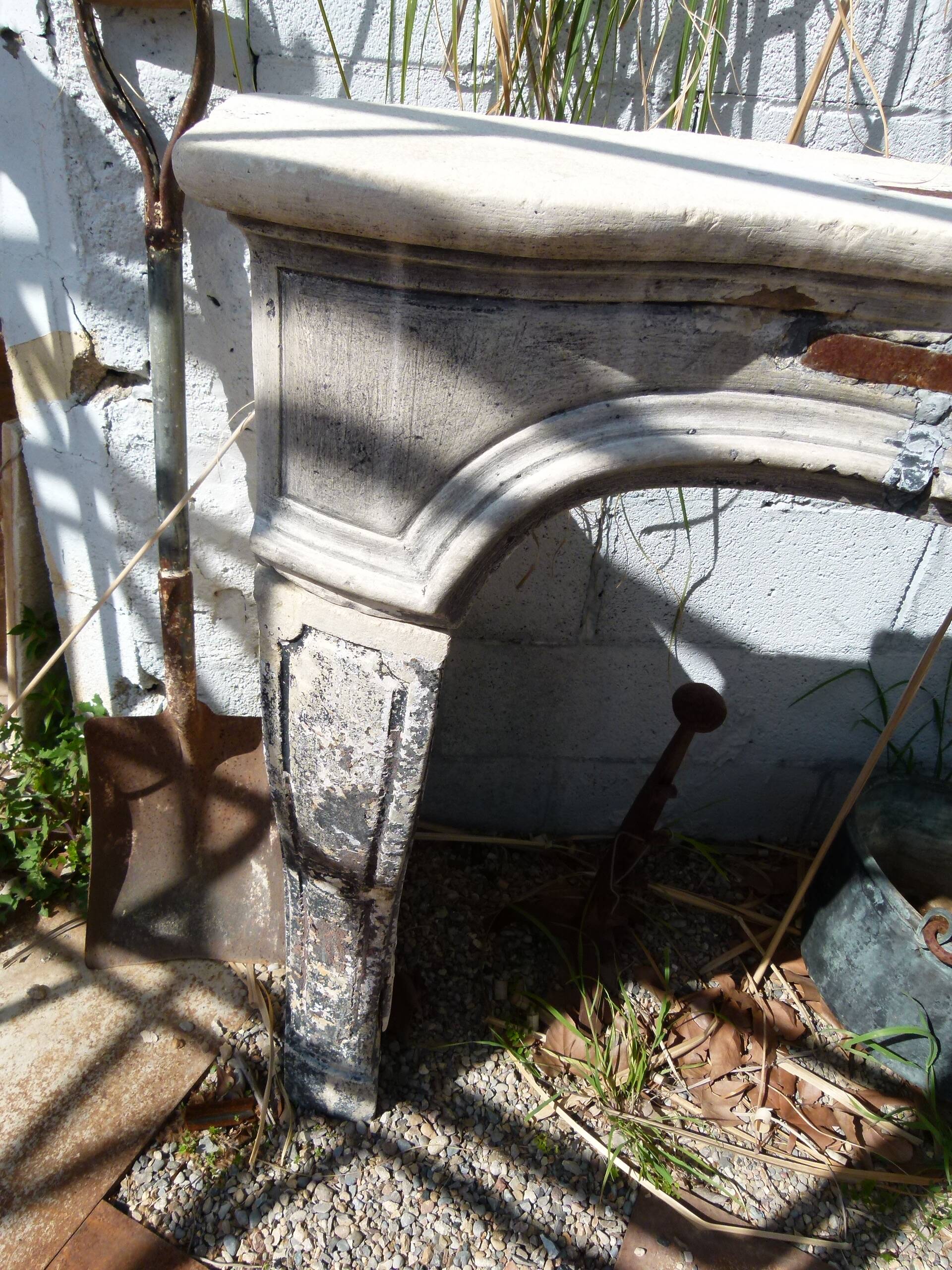 18th century stone fireplace