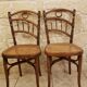 Pairs of old caned bistro chairs cambier n°229