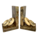 Pair of onyx marble ring bookends