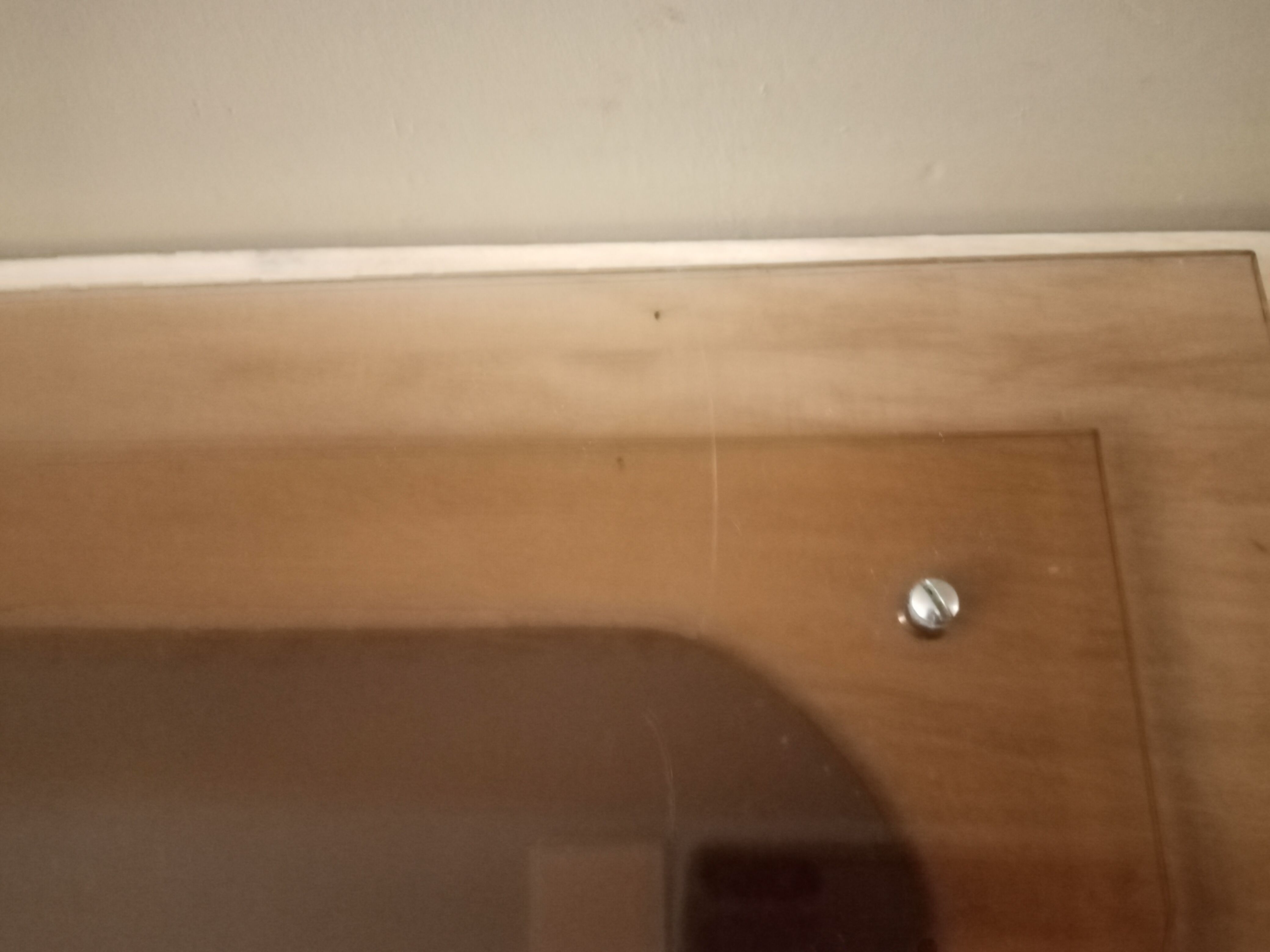 Mirror on smoked plexi frame - 40x40cm