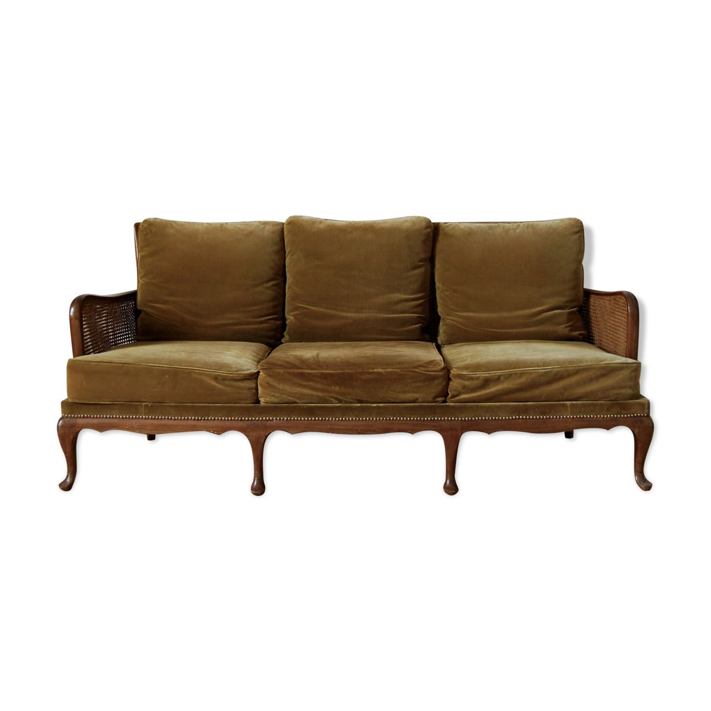 Sofa khaki caning