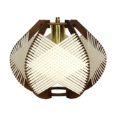 Lampe blanche tissée à suspendre