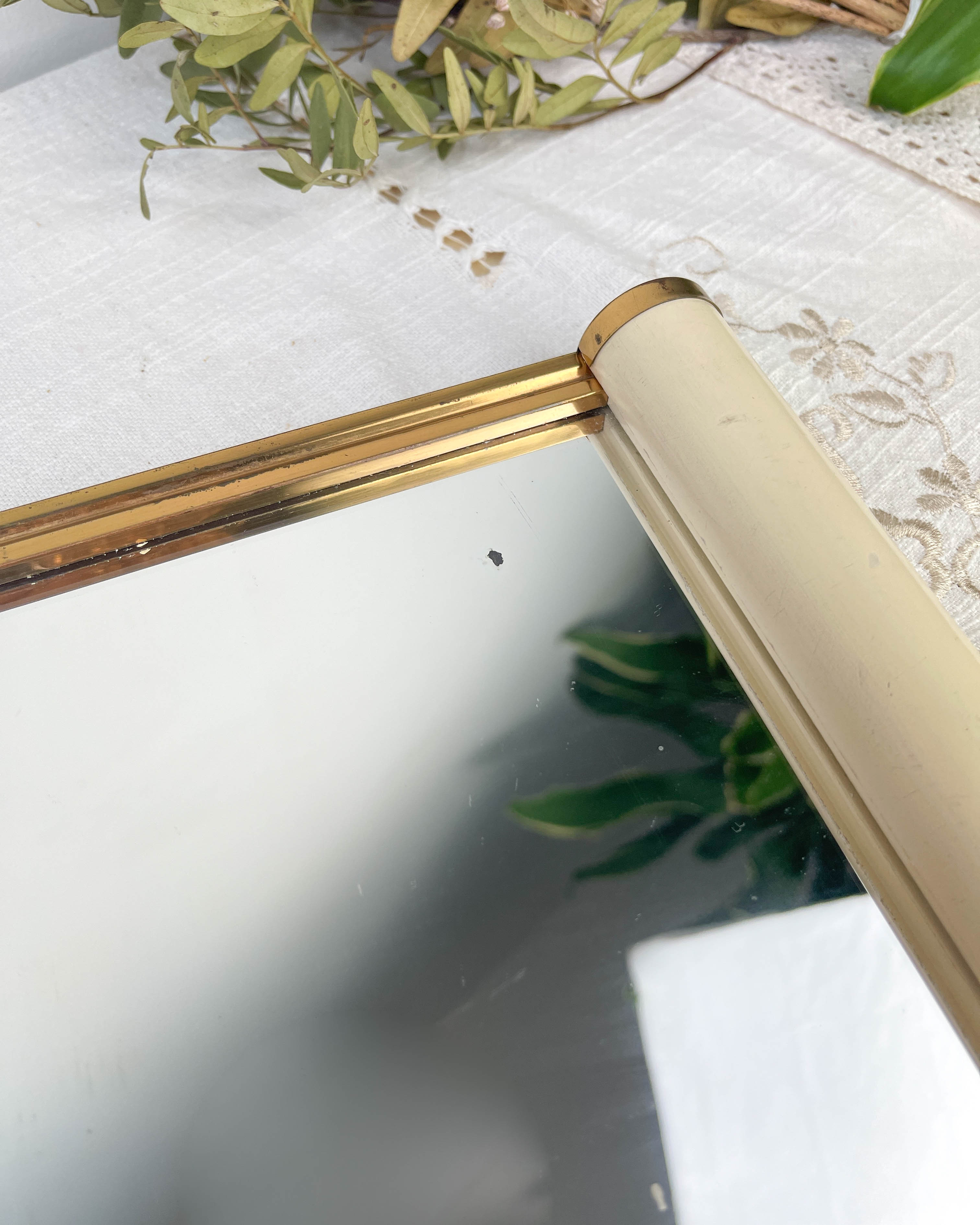 Durinox Oxydor roller mirror serving tray Art Deco style