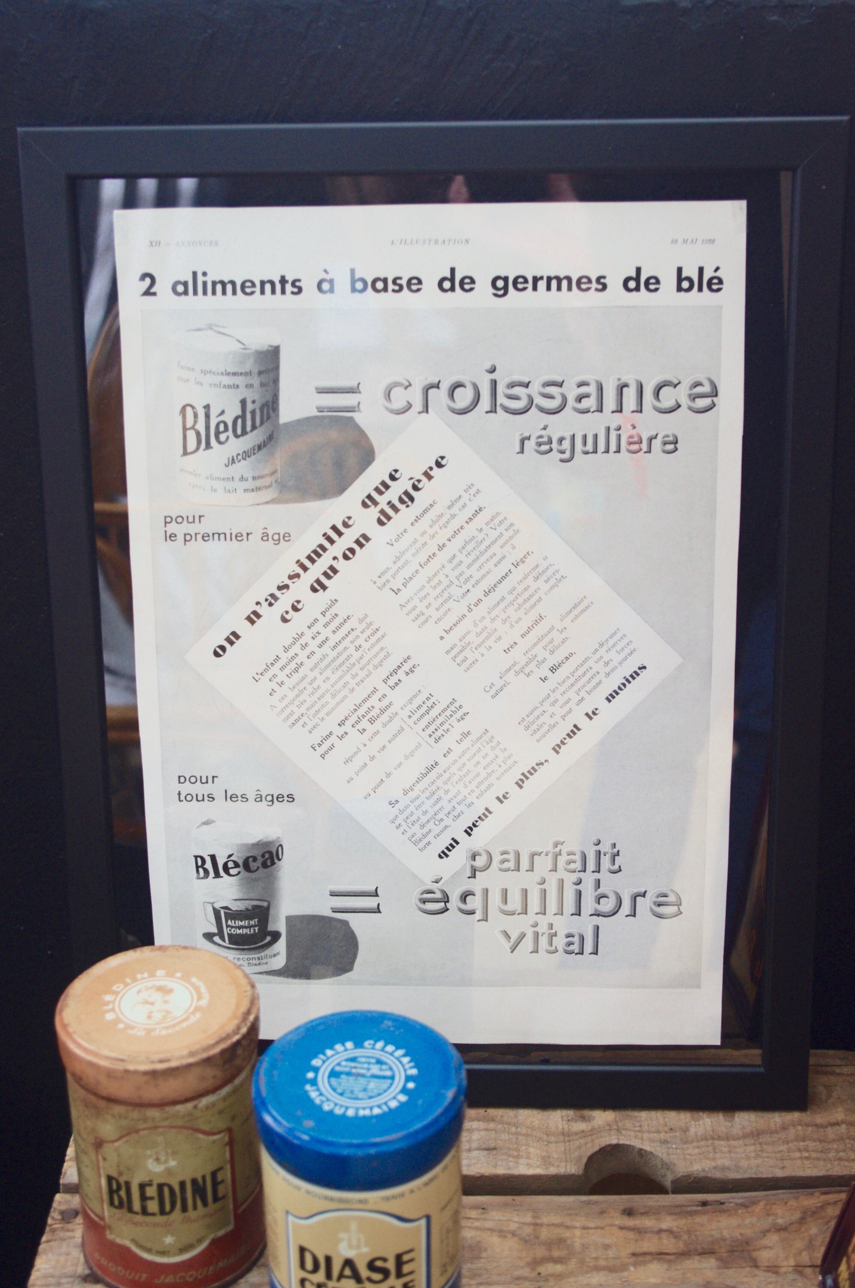 Old advertising Bledine framed 1932