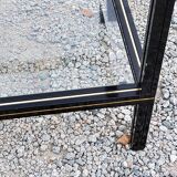 Side table end of sofa Pierre Vandel in metal and glass tops
