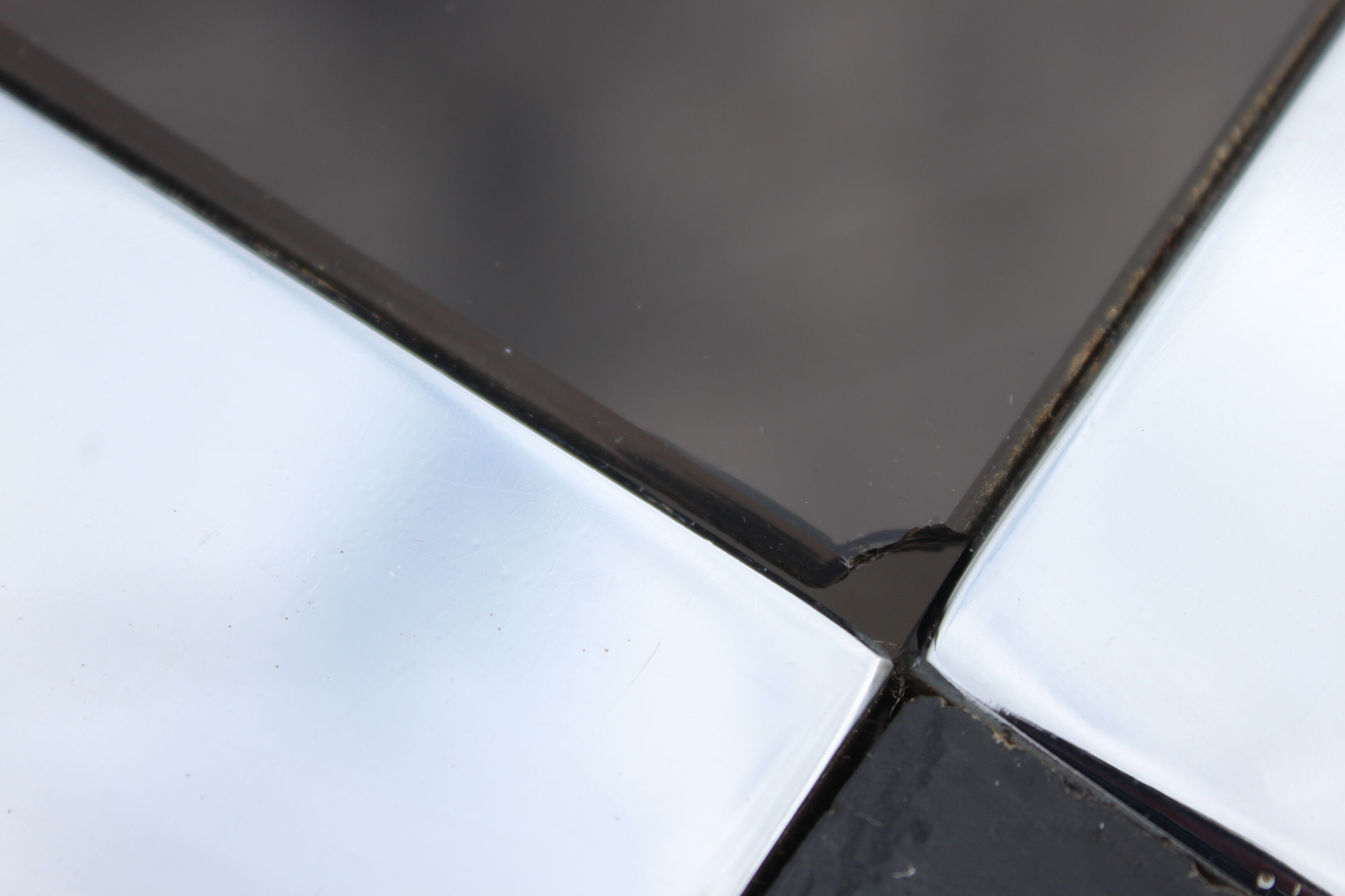 OLD VINTAGE CHROME COFFEE TABLE