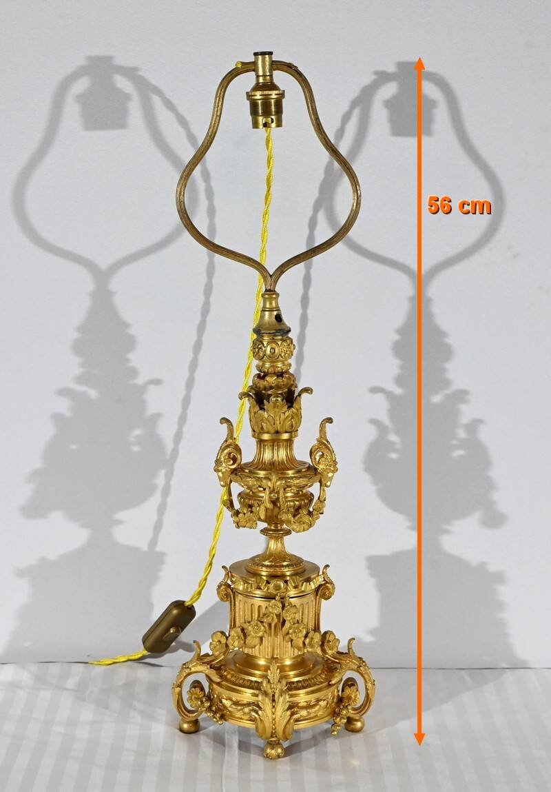 Lampe en Bronze Doré, époque Napoléon III – Milieu XIXe