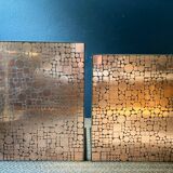 Nested copper tables by Herbert Hirche for Rosenthal, Germany, 1970s.