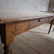 Table de métier ancienne, 2 tiroirs, piètements Louis Philippe
