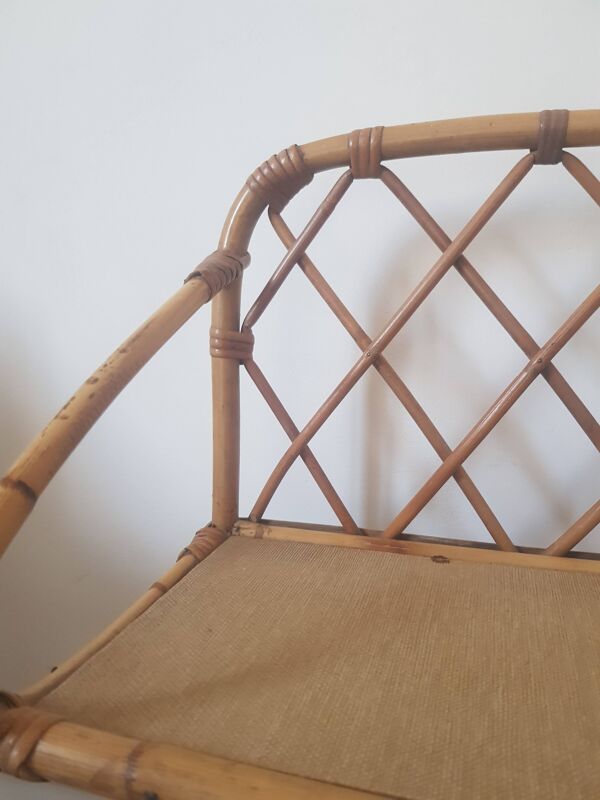 Etagere murale en rotin
