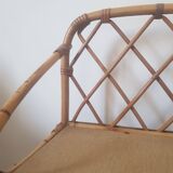 Rattan wall shelf