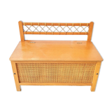 Rattan toy box bench