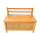 Banc coffre à jouets rotin
